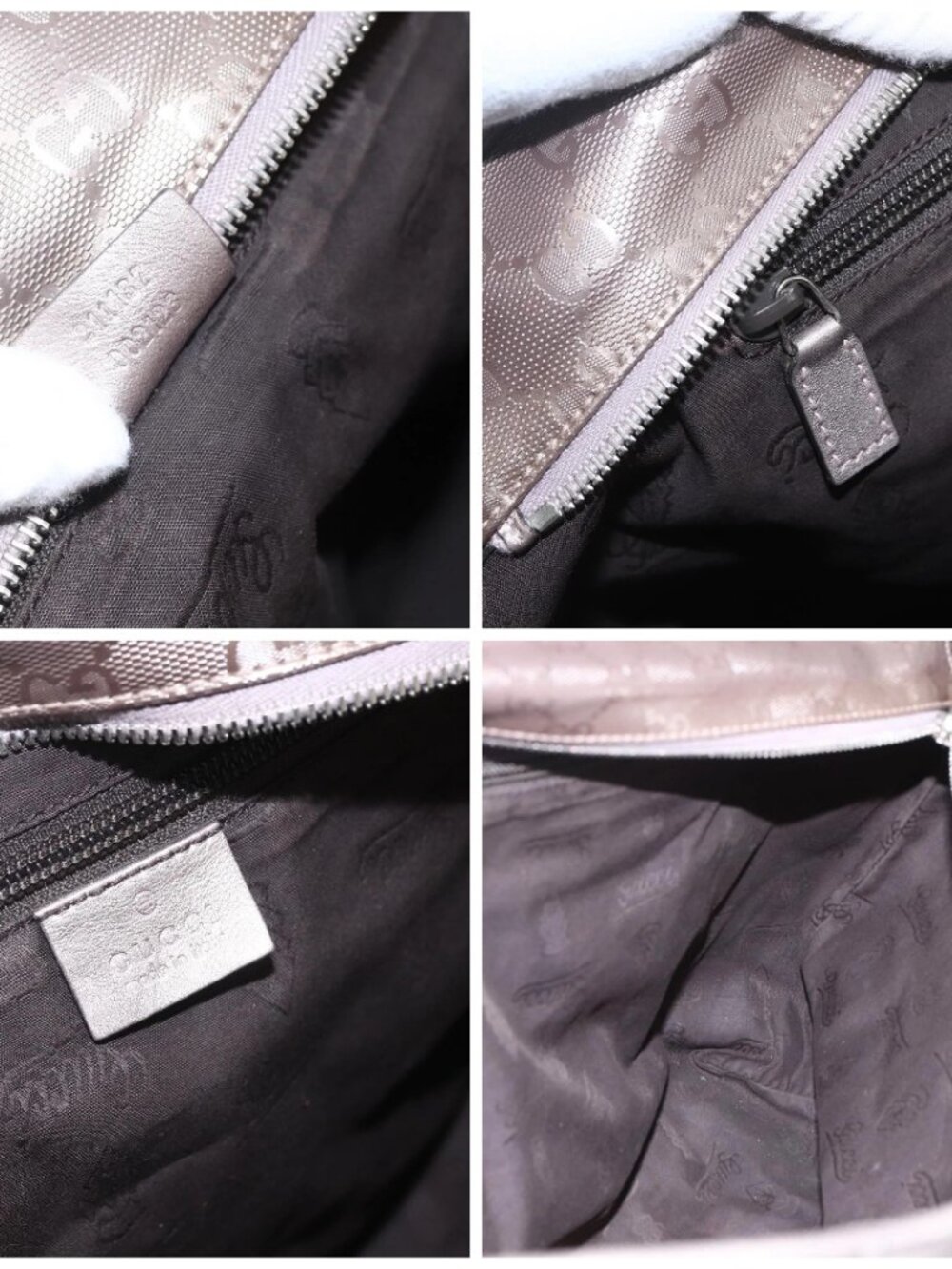 GUCCI GG implementation Tote Bag PVC Silver 211137 Auth BA9306 - Picture 15 of 16